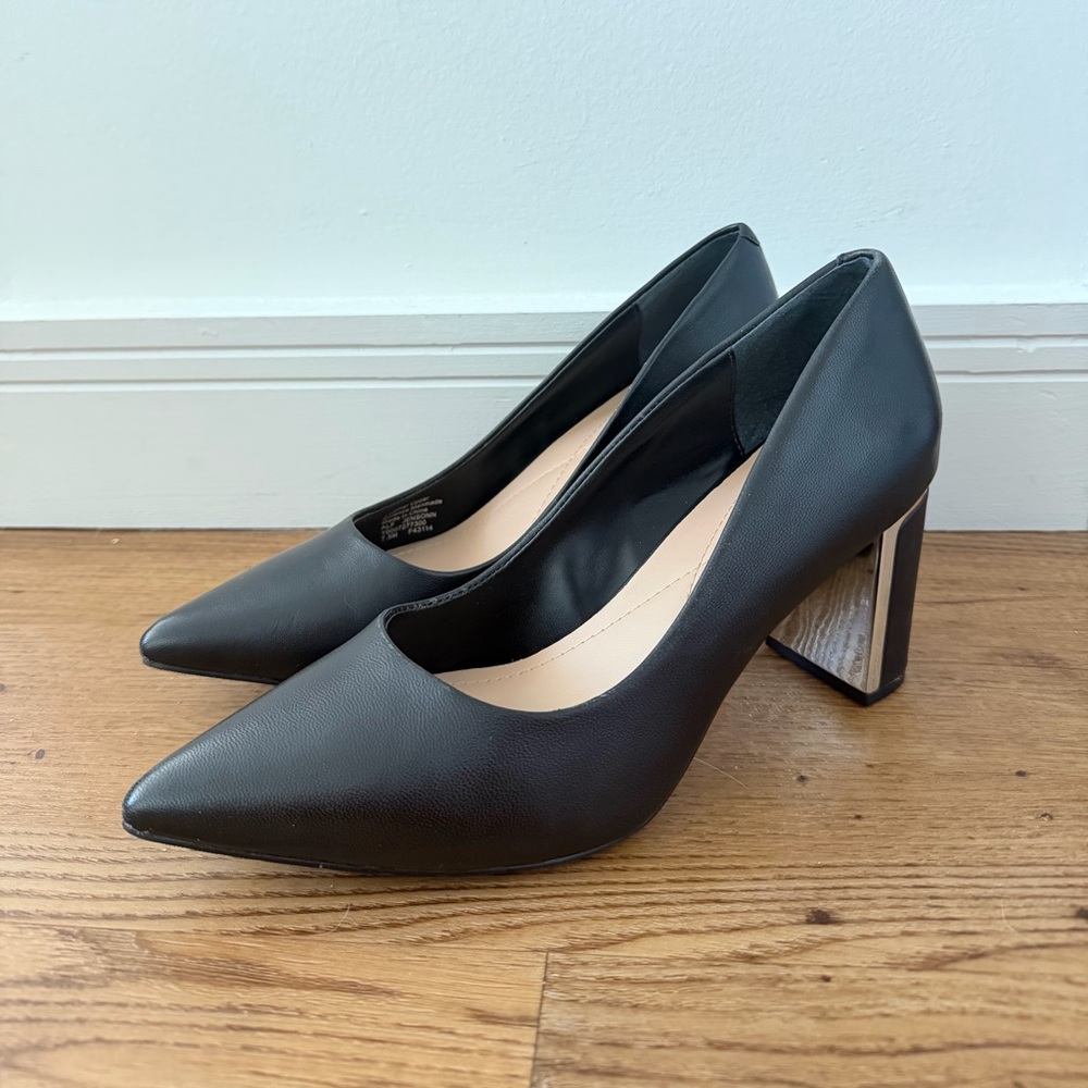 Alfani Black Chunky Heel Pumps